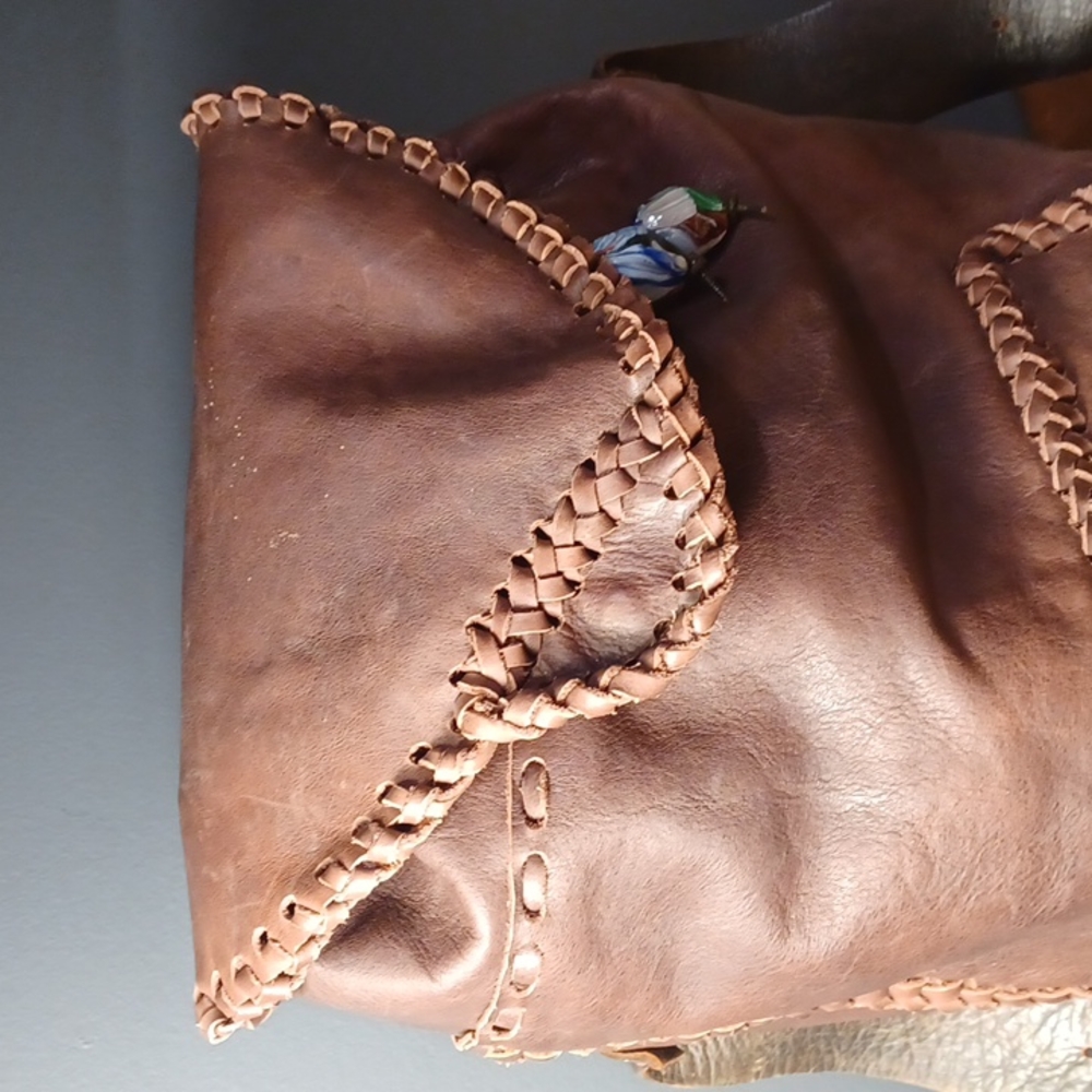 Leather Boho Backpack - image 3